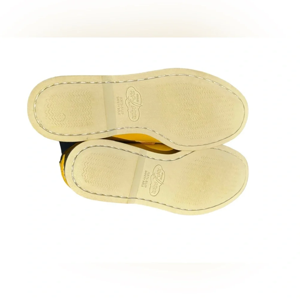 Sperry Men’s Authentic Original Top Sider 3-Eye Yellow Leather Boat Shoes - Sz 8